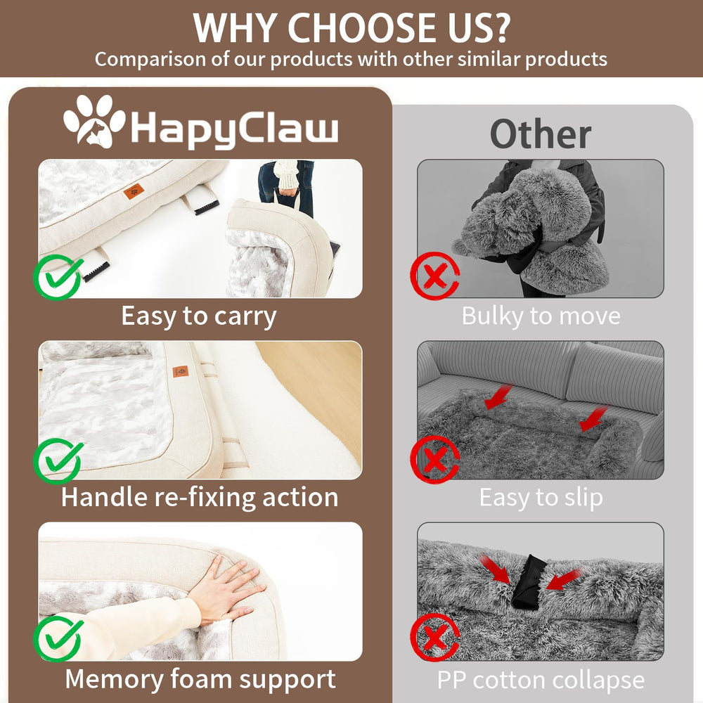 HapyClaw revêtement imperméable dos chien gris protège votre sofa