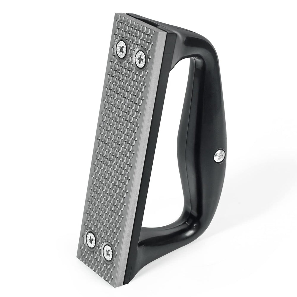 Harhana raspe-poignee-rouge-ergonomique: prise en main confortable pour sabots précis.