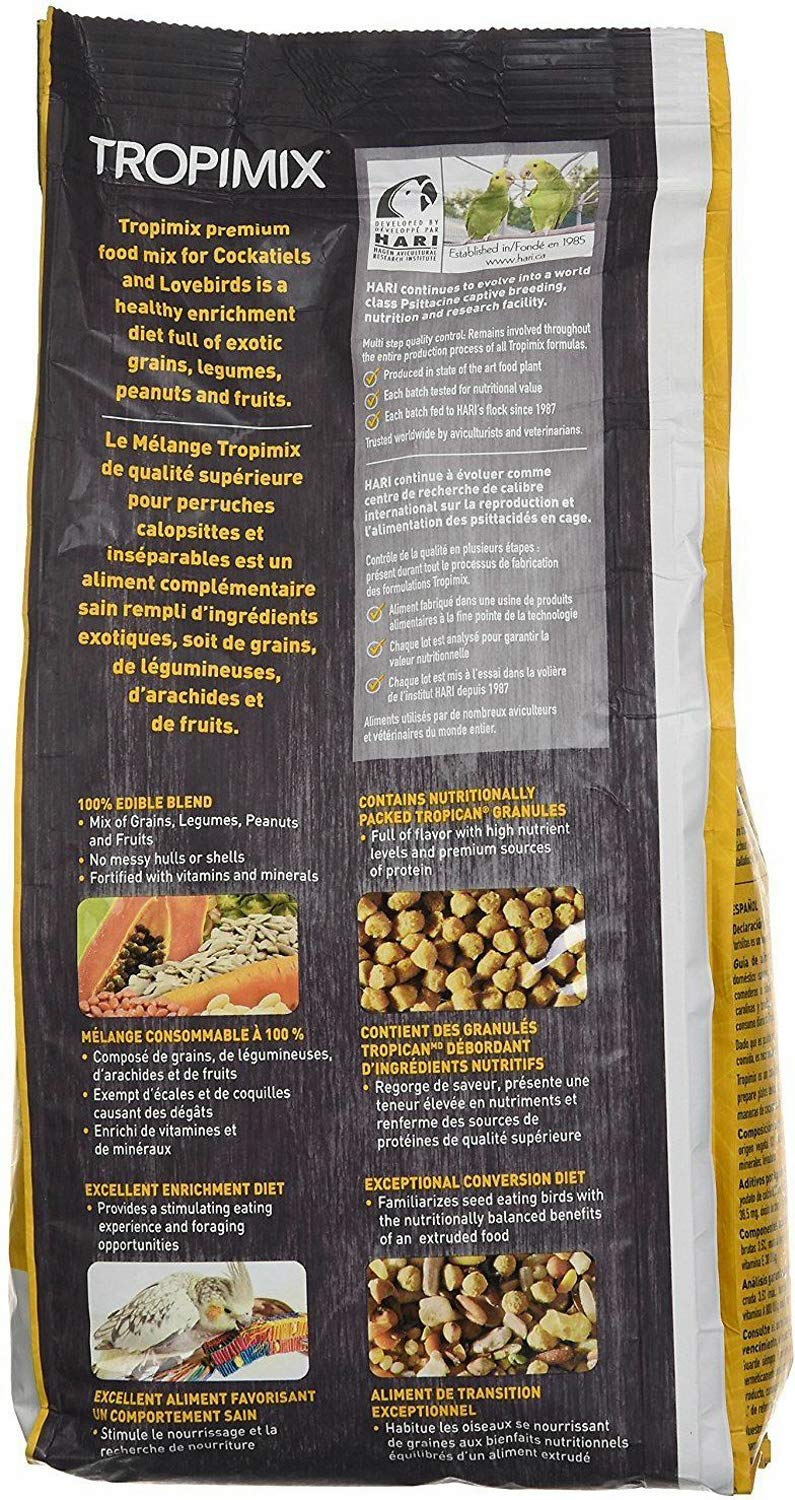 Hari Hagen Tropimix mélange grains et fruits pour une alimentation variée et attrayante.