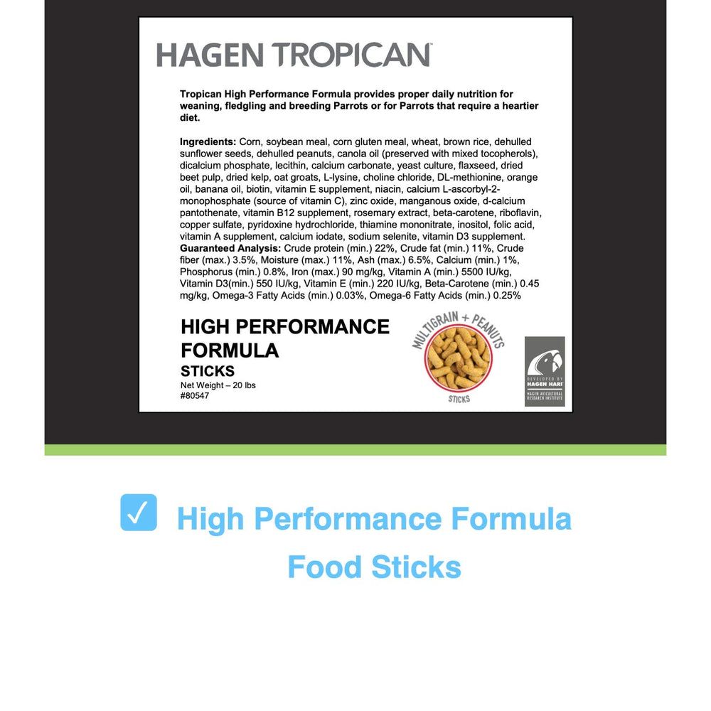 HARI Tropican detail-pellets : texture riche et palatabilité pour les oiseaux