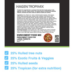 Hari Tropimix bâton Tropican – bâtons extrudés riches en nutriments pour plumes brillantes.