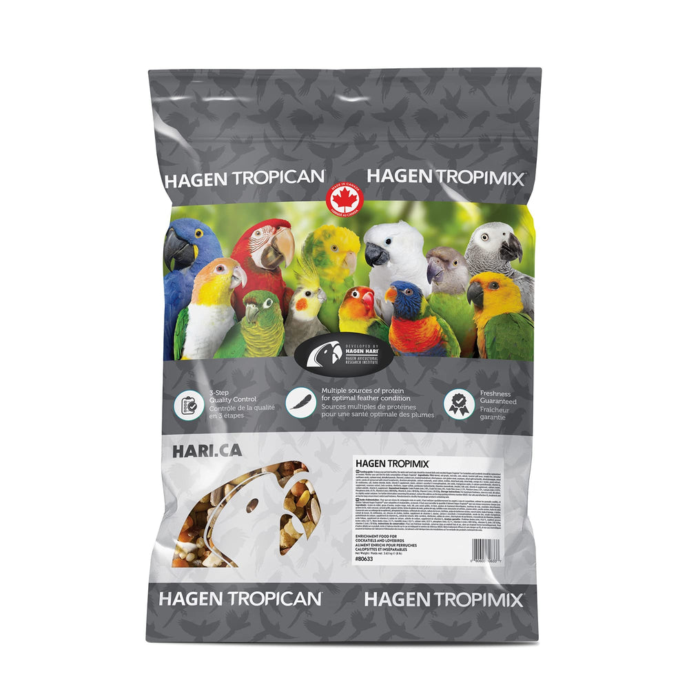 Paquet Hari Tropimix 8lb prêt à nourrir cockatiels et lovebirds
