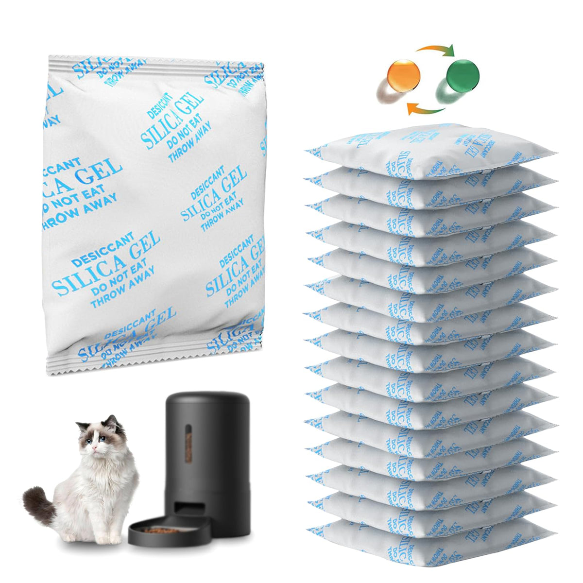 Harich CurLife sachets désicants emballés individuellement pour nourriture animale.