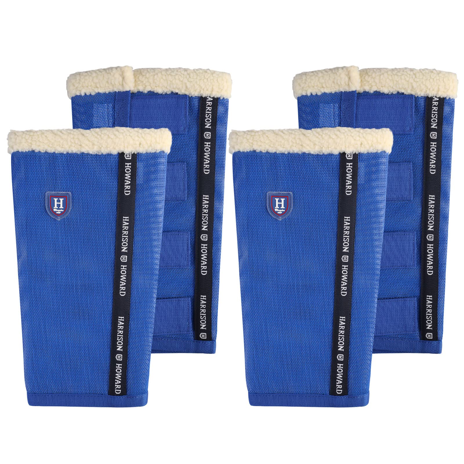 Bottes antimouches Harrison Howard bleu signature pour cheval, confort et protection UV.
