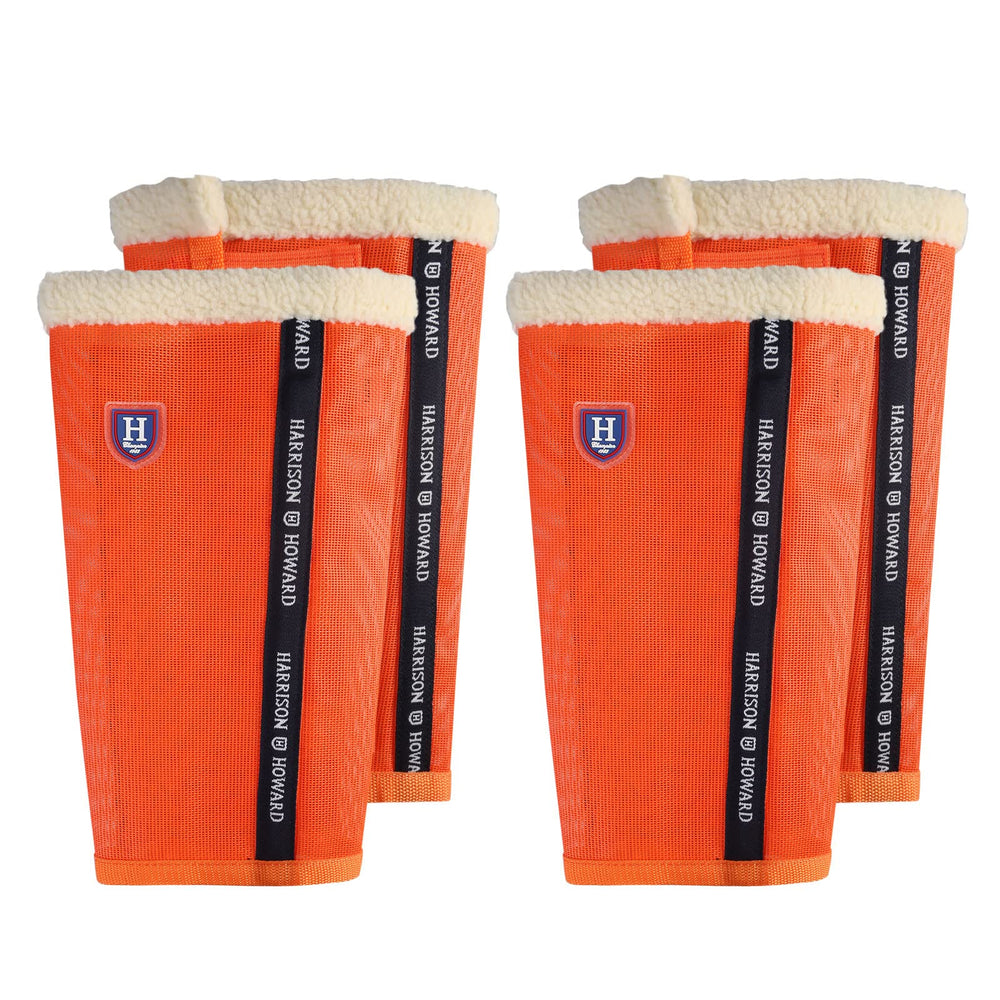 Bottes Harrison Howard en maille orange offrant protection UV et ventilation.