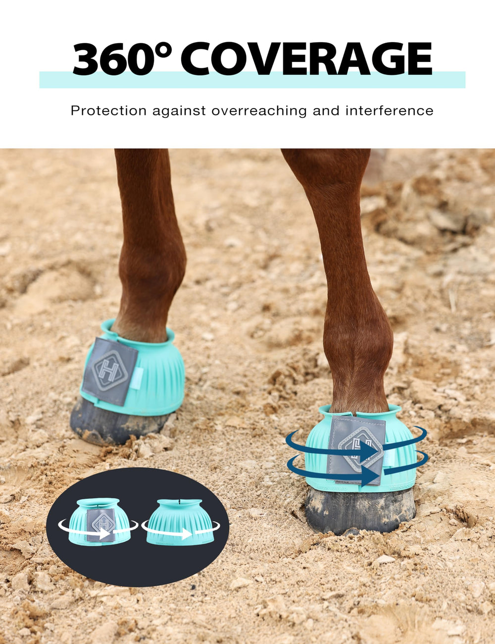 Intérieur lisse des bottes cloches Harrison Howard en turquoise XL.