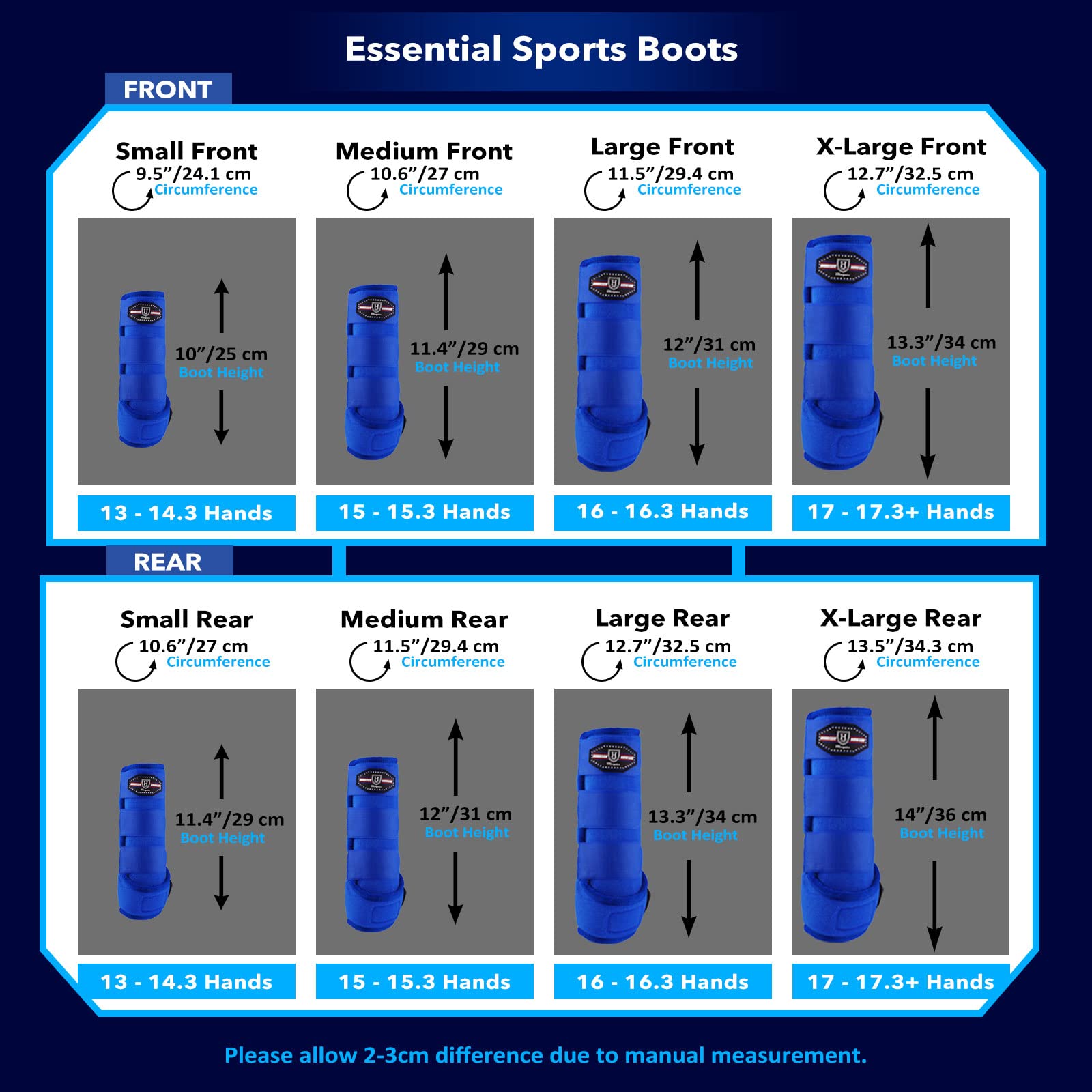 Pack de deux bottes Harrison Howard Aquamarine offrant protection durable pendant l'entraînement