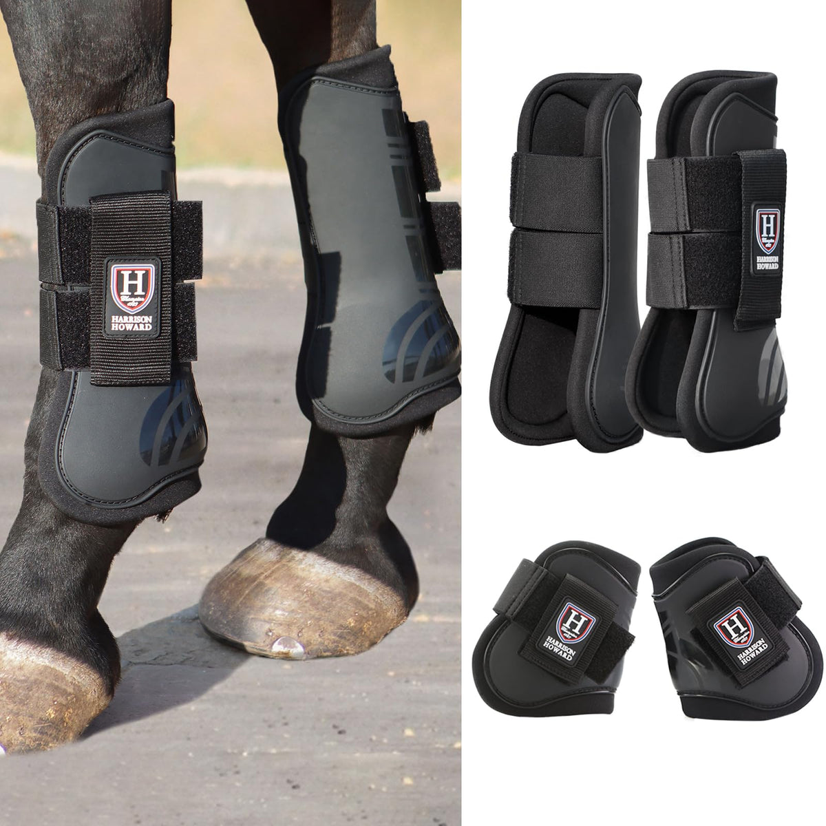 Bottes tendon Harrison Howard – ouverture devant pour protection lors du saut