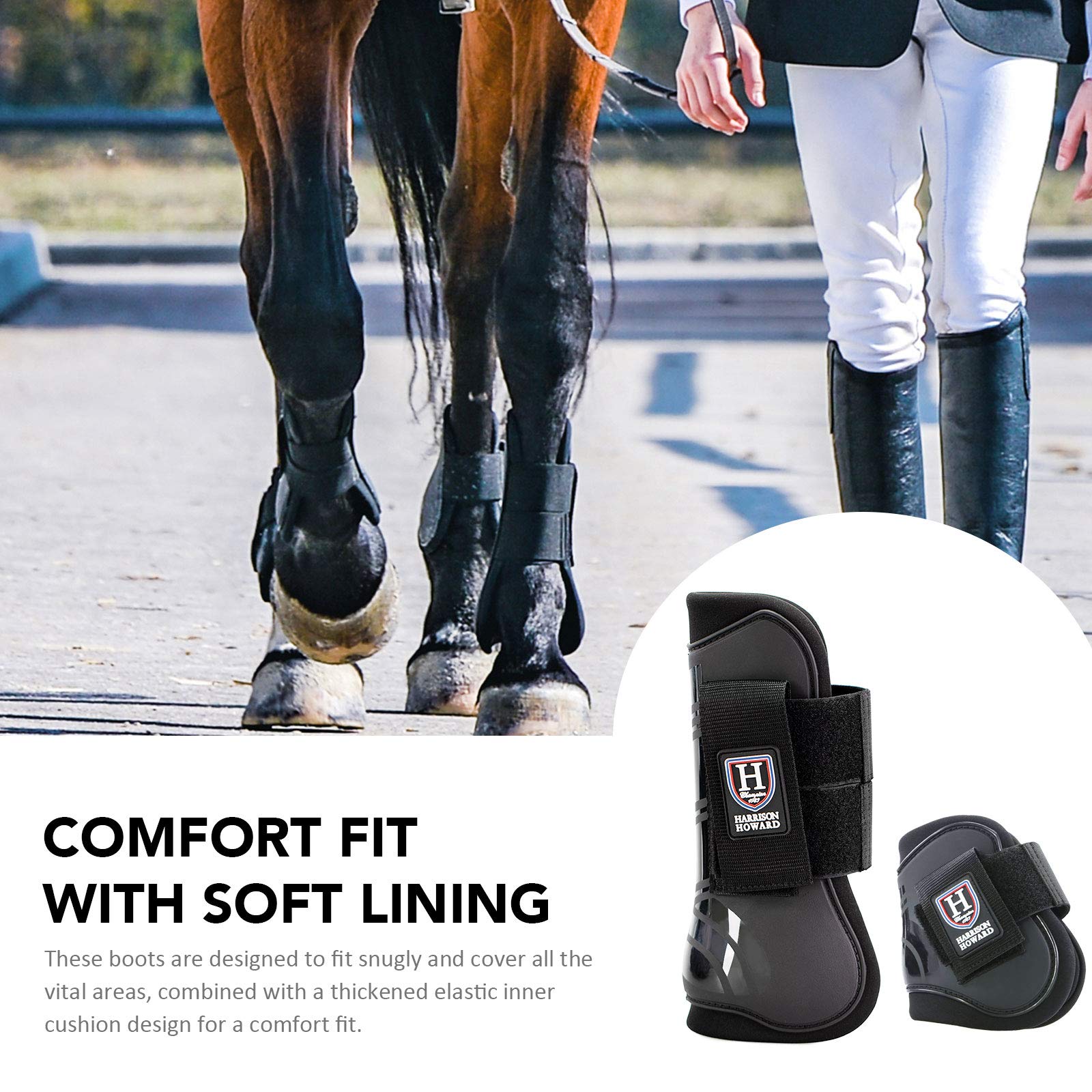 Bottes tendon Harrison Howard – fermeture à sangle double pour maintien fiable