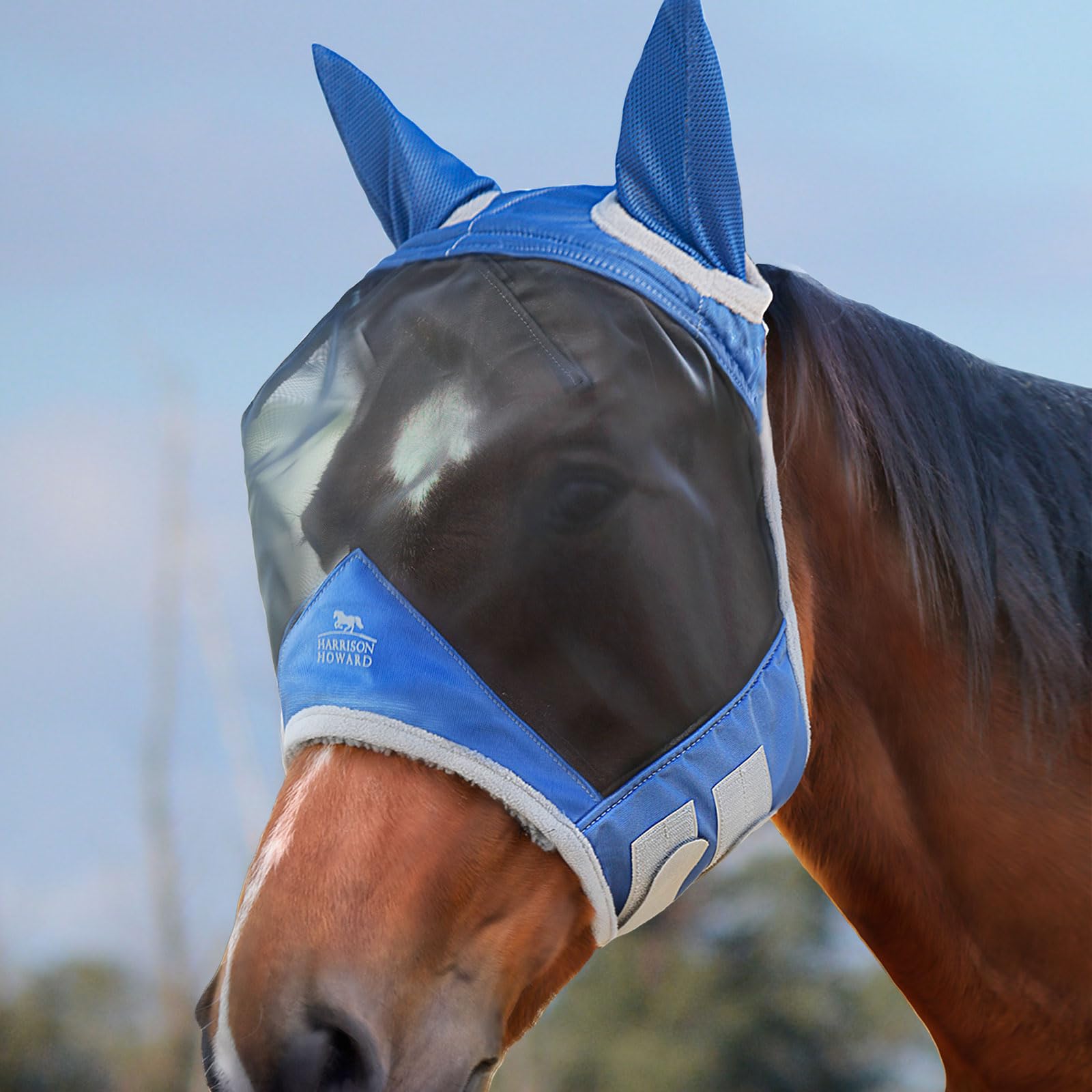 Harrison Howard CareMaster Pro - masque mouches cheval lumineux avec protection UV.