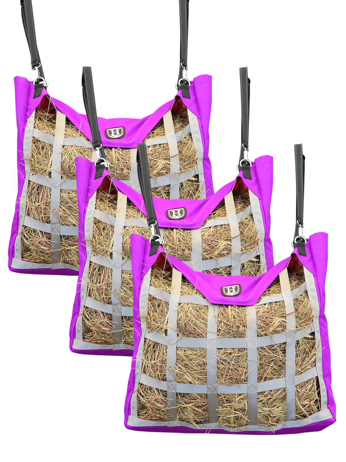 Sac à foin Harrison Howard, face lente avant, couleur violet, pour alimentation contrôlée.