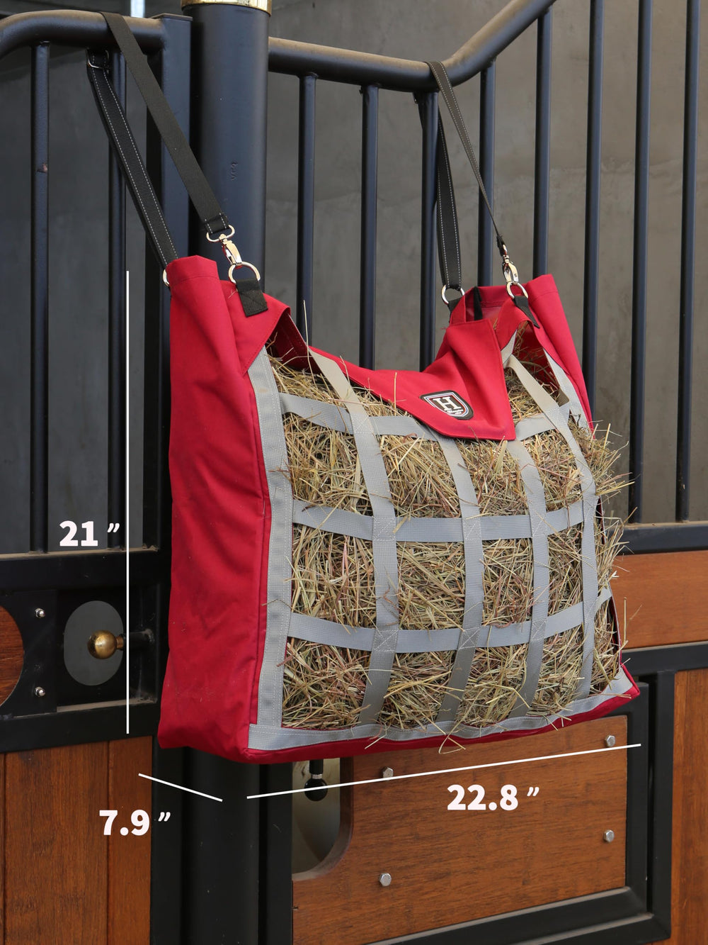 Accès libre et alimentation lente avec le sac foin Harrison Howard.