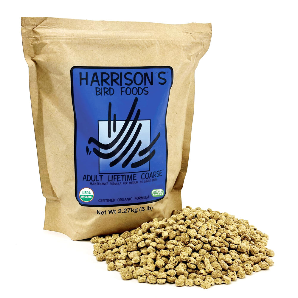 Harrison's Adult Lifetime Coarse dans un sachet, nourriture équilibrée pour oiseaux de grande taille