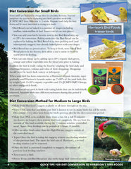 Harrison's Ingrédients humains certifiés – alimentation sans traitements excessifs pour oiseaux.