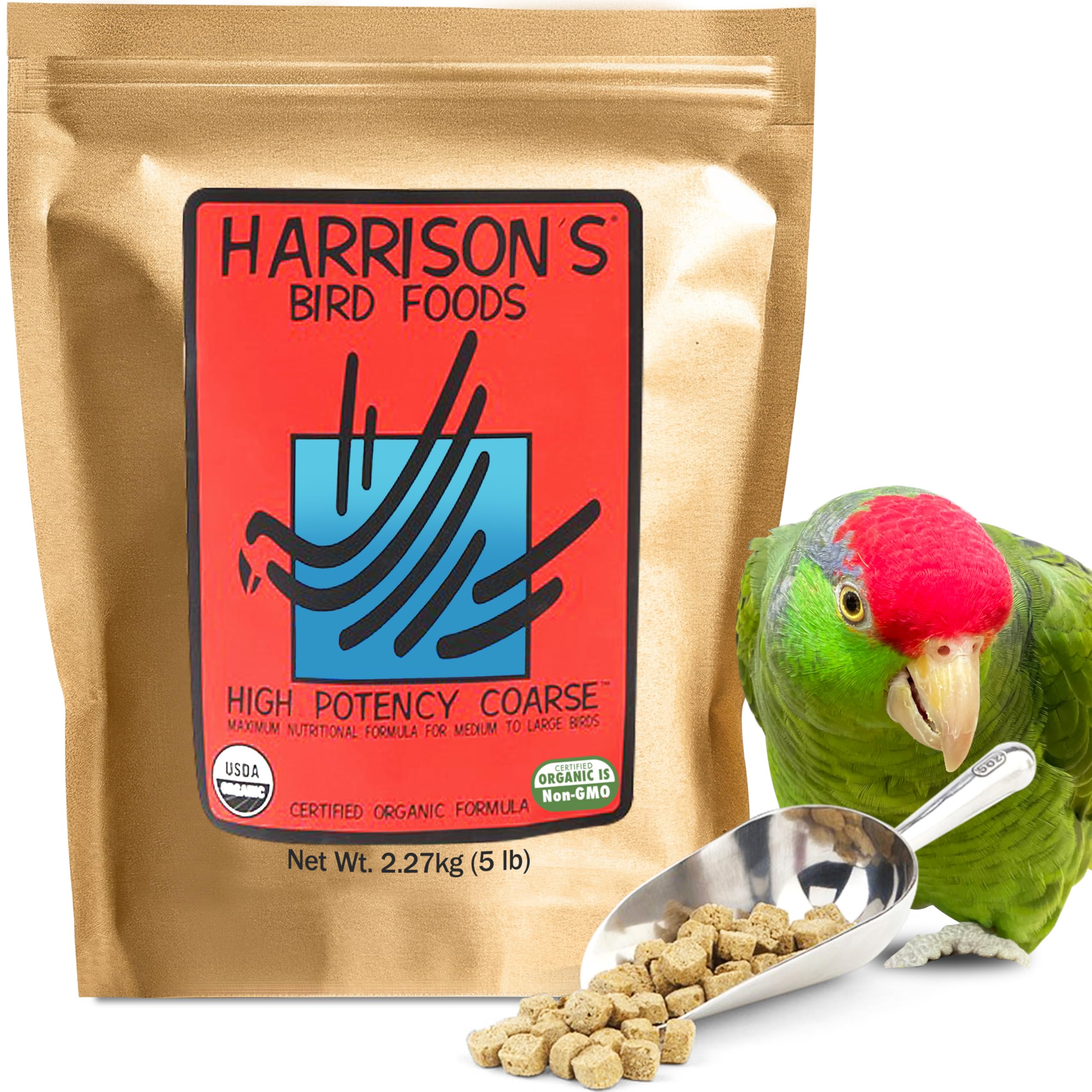 Harrison's Aliments Oiseaux, ingrédients de qualité humaine pour une alimentation pure.