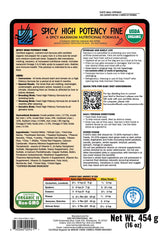 Ingrédients organiques et sans OGM, source de grains entiers et légumineuses.