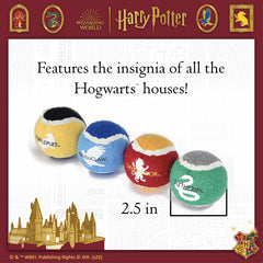 Balles Harry Potter Hufflepuff pour chiens, idéale pour mastication légère.