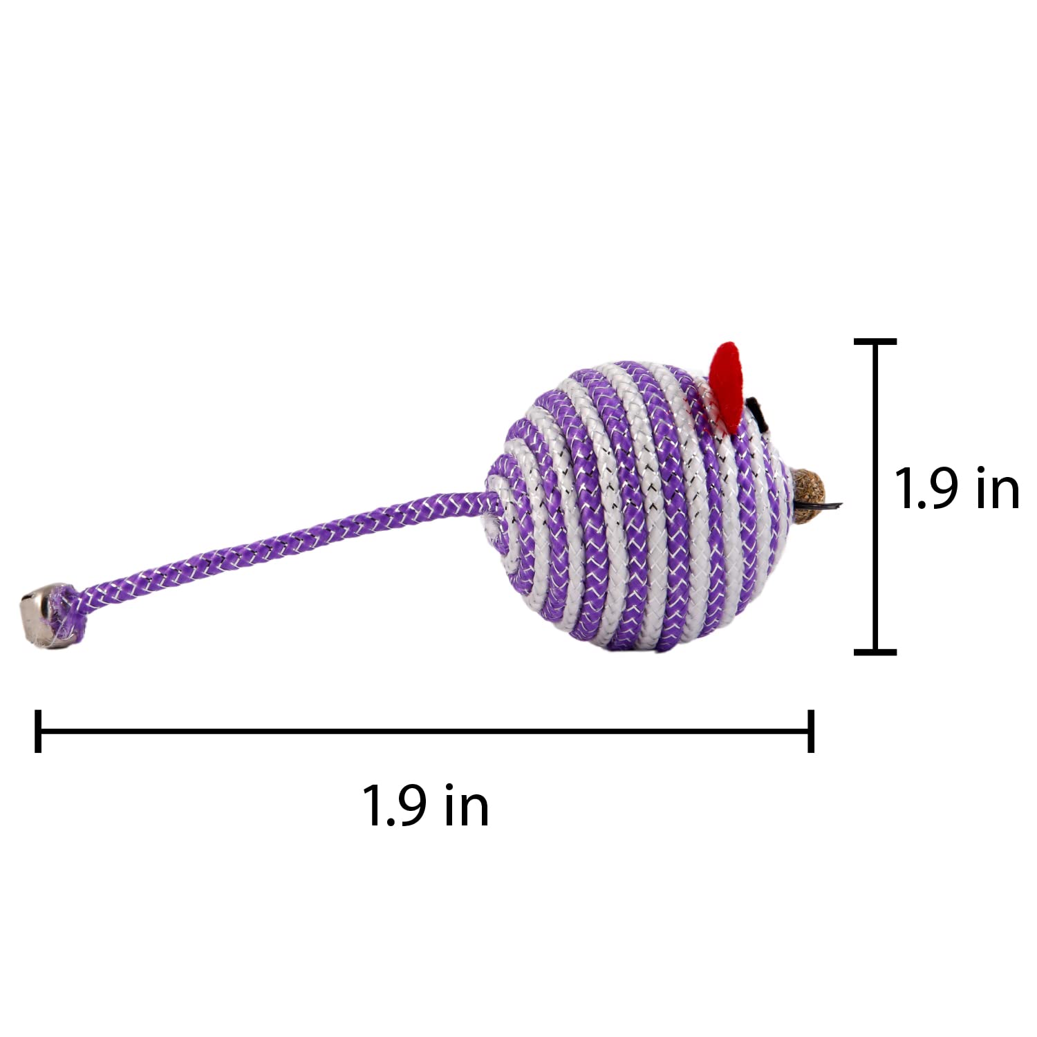 Hartz Cattraction: petites souris en sisal avec cataire naturelle pour exploration sécurisée.