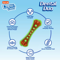 Hartz Chew 'n Clean Duo - goût bacon, friandise appétente pour chien