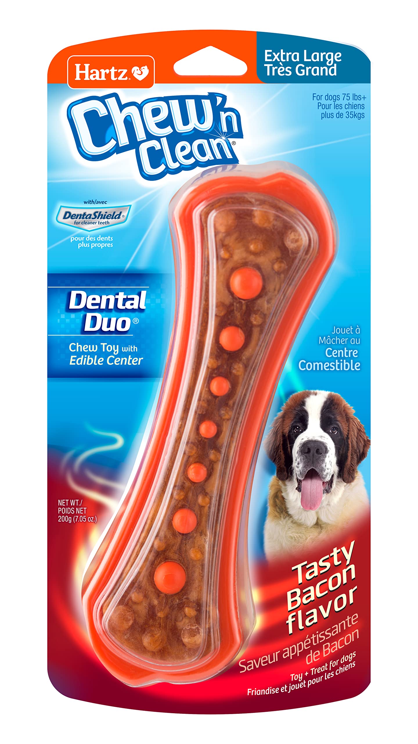 Hartz Chew 'n Clean Duo - jouet pour chien, texture robuste et plaisir de mastiquer