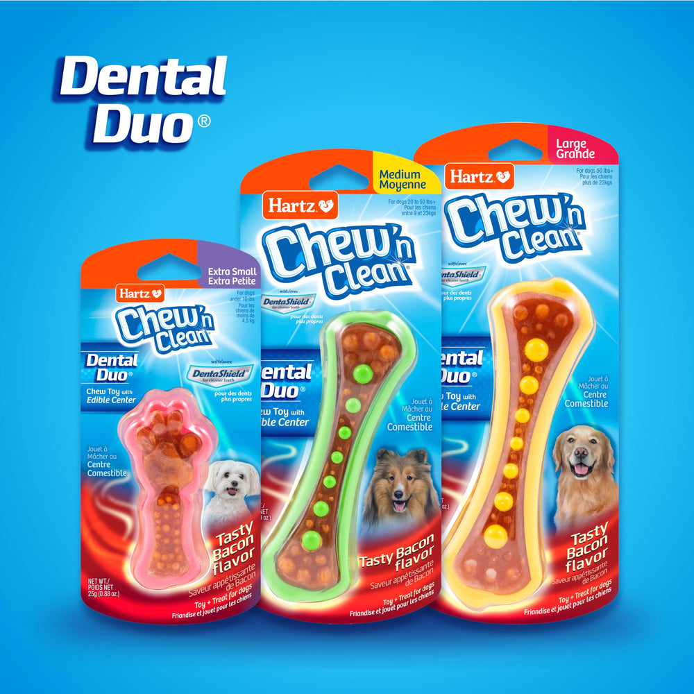 Hartz Chew 'n Clean Duo : variations de couleurs pour plaire à tous les chiens.
