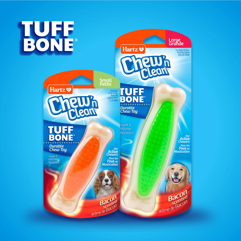 Hartz Chew ’n Clean Tuff Bone – idéal pour teething chiots et mâchage modéré.