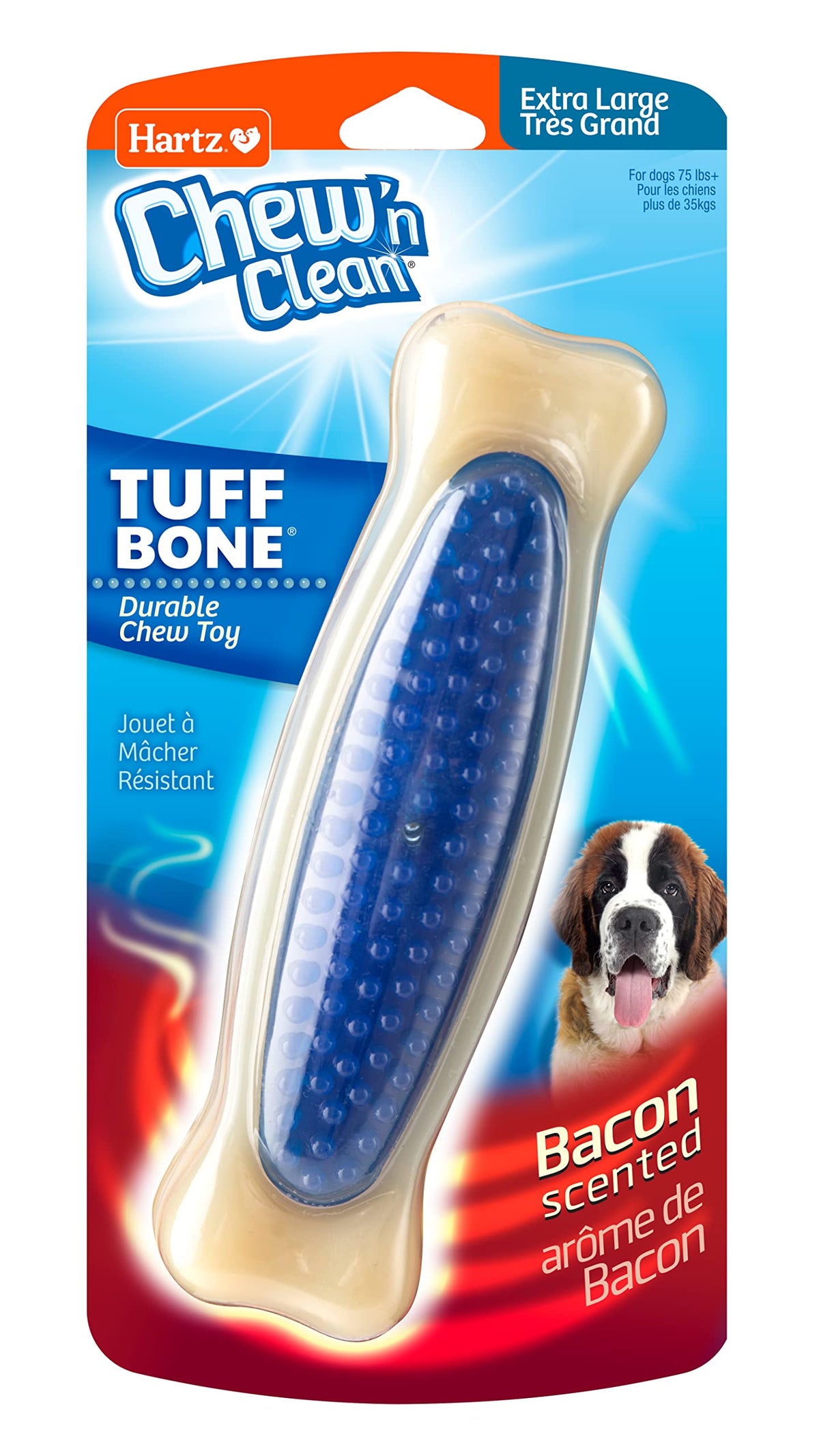 Hartz Chew N Clean Tuff Bone XL – vue générale du jouet durable pour l'hygiène dentaire