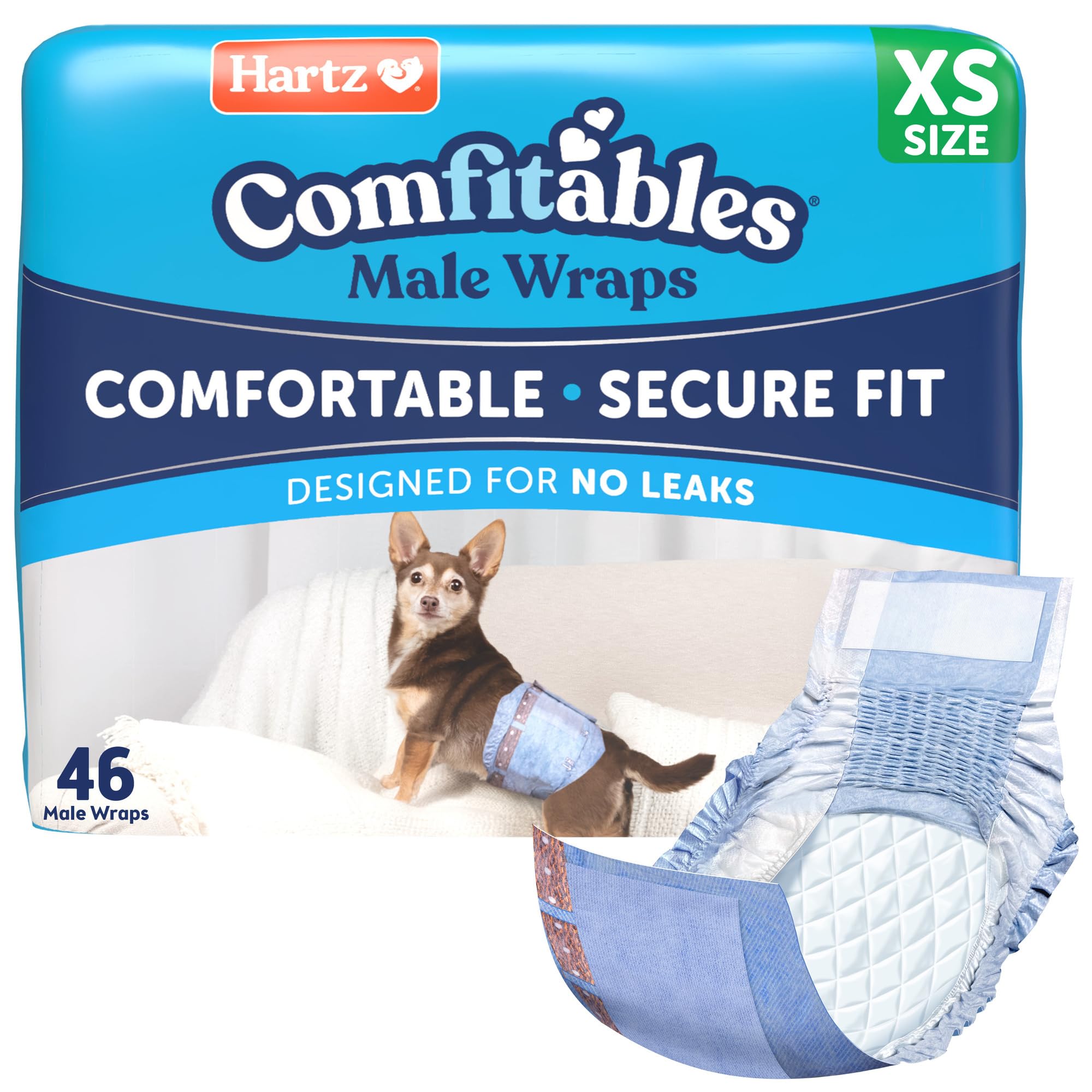 Hartz Comfitables: ceinture extensible pour chien mâle offrant un ajustement confortable.
