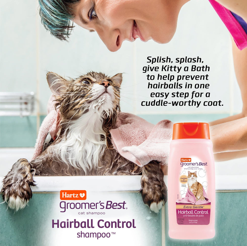 Hartz Groomer's Best Cat Shampoo — parfum frais, expérience de bain agréable pour chats.