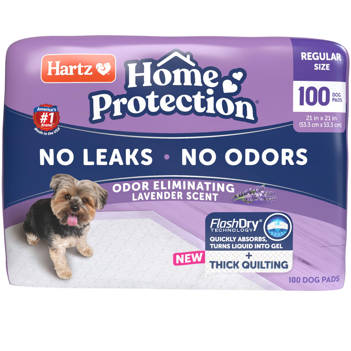 Hartz Home Protection avec absorption supérieure pour éviter les fuites et nettoyer rapidement.