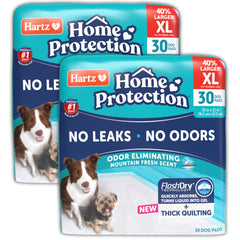 Coussin Hartz Home Protection XL avec absorption elevée pour nettoyage rapide.