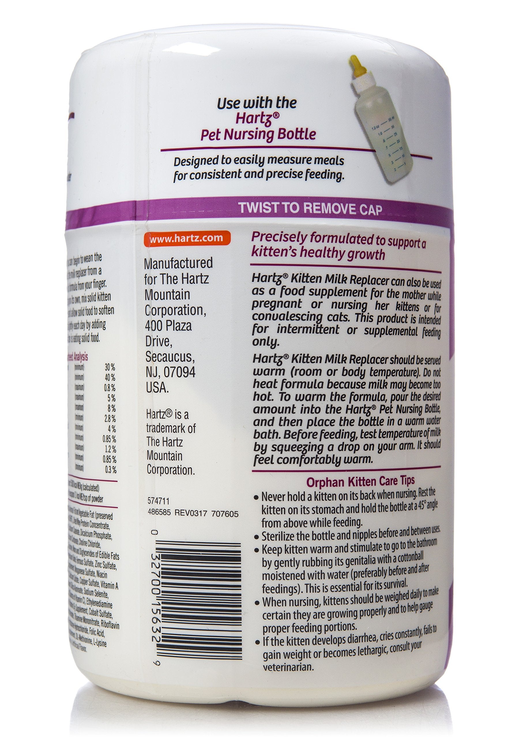 Hartz lait chaton en poudre - calcium pour des os solides.