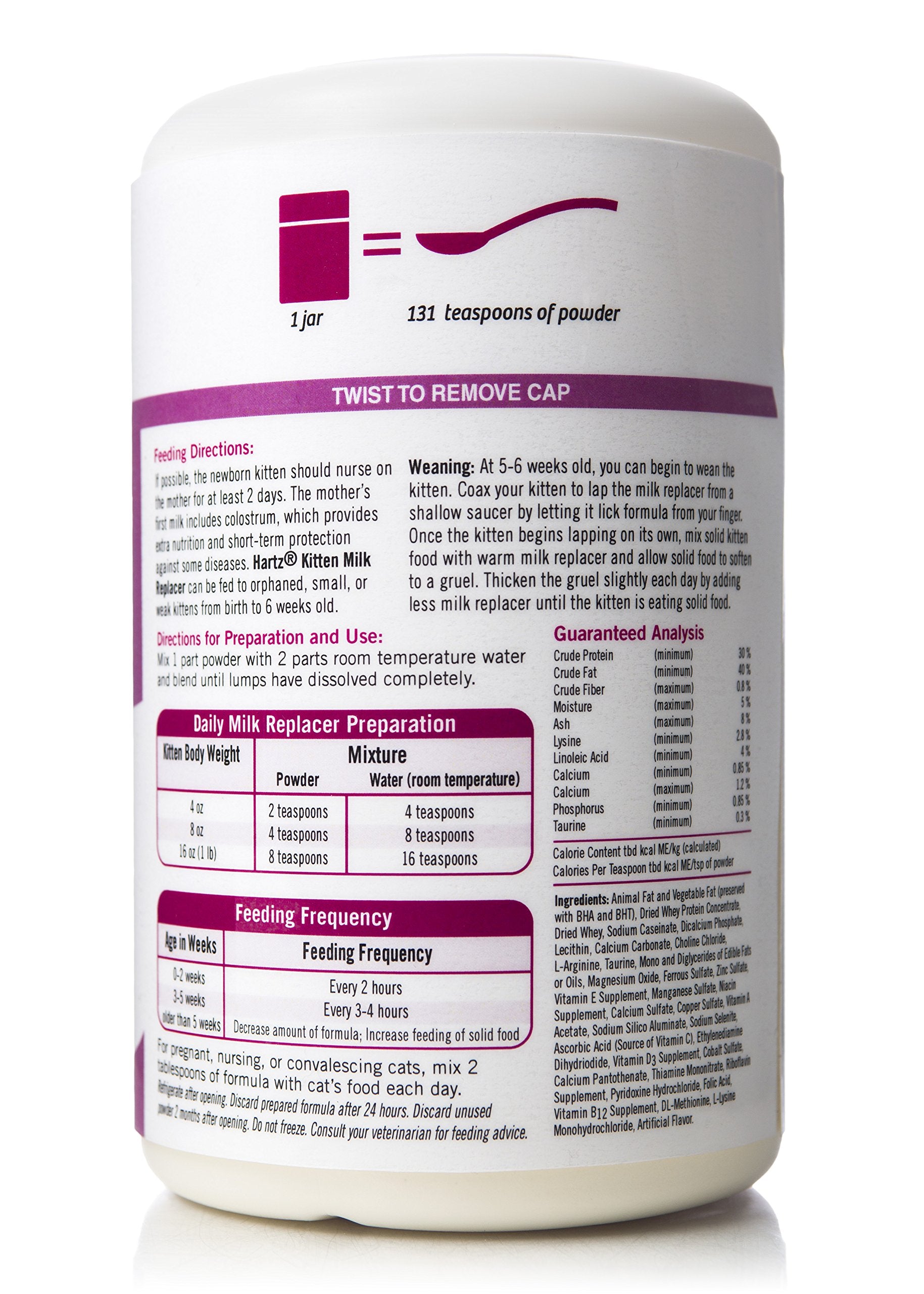 Hartz lait chaton en poudre - formule optimale pour la croissance.