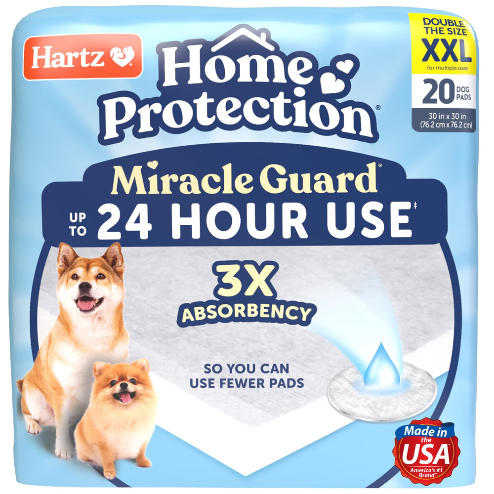 Hartz Miracle Guard, tapis-chien absorbant, absorption maximale pour longues périodes.