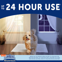 Hartz Miracle Guard: utilisation 24h sans fuite pour journées d'intérieur.