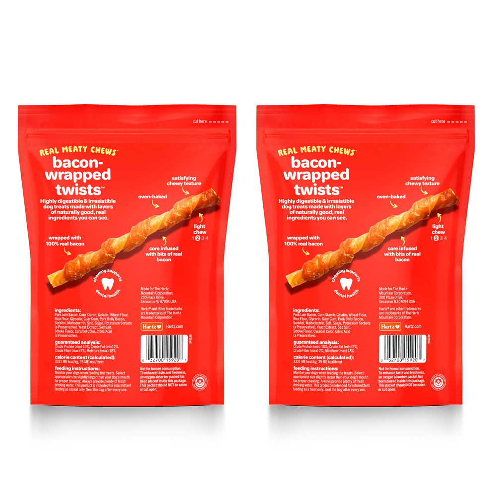 Oinkies Hartz: bacon réel enrobant, goût authentique pour chiens gourmands.