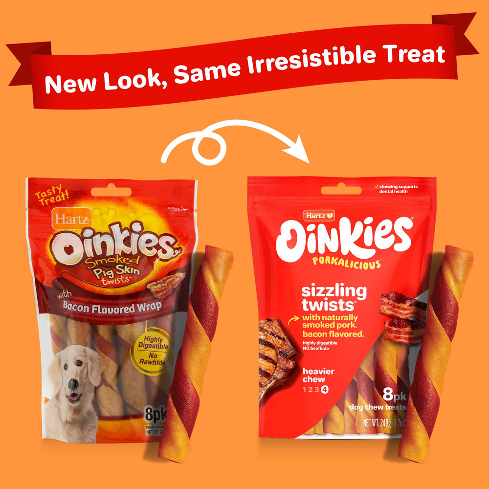 Détail peau de porc véritable enrobage bacon Hartz Oinkies