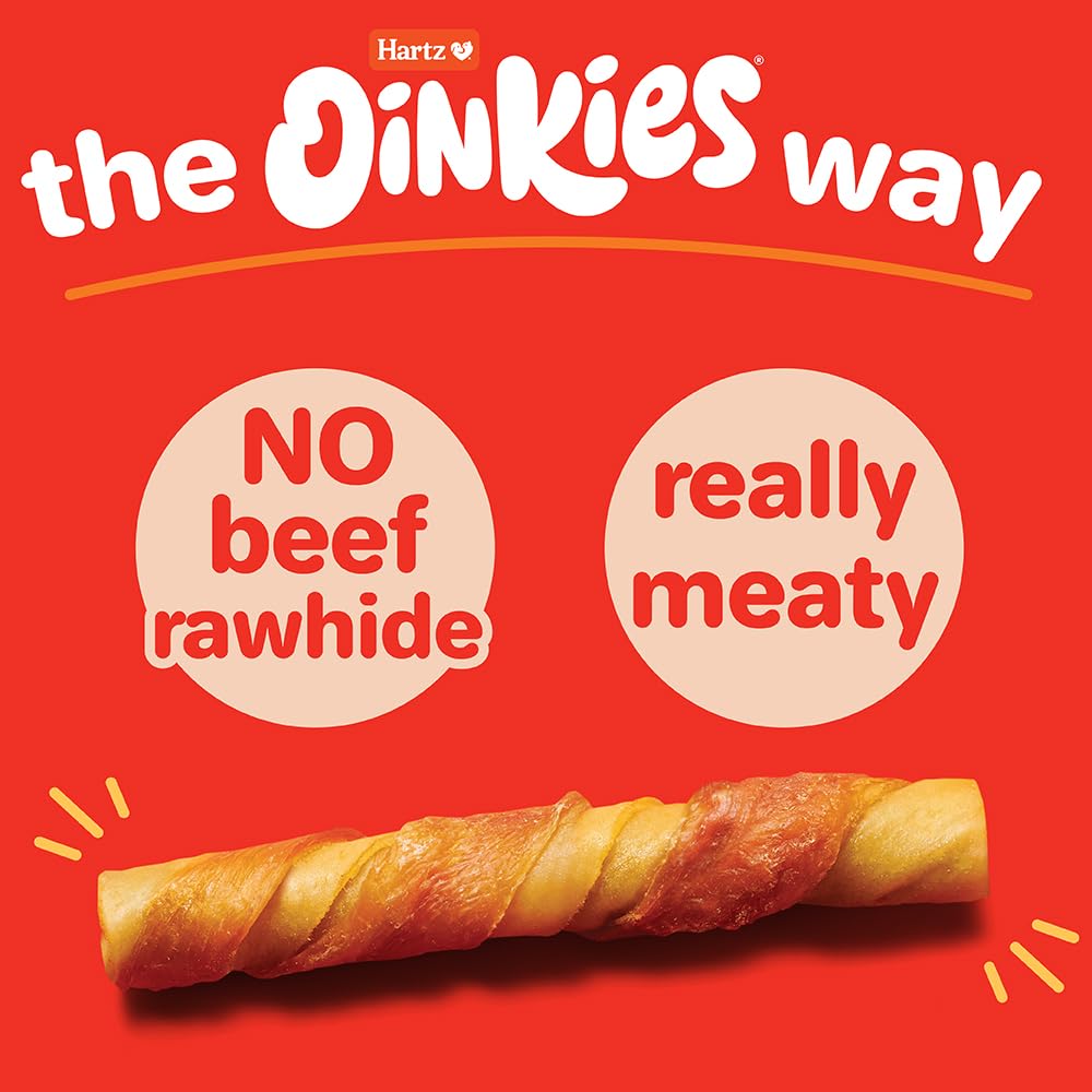 Hartz Oinkies Jerky Twists: arôme-fumé, expérience aromatique agréable.