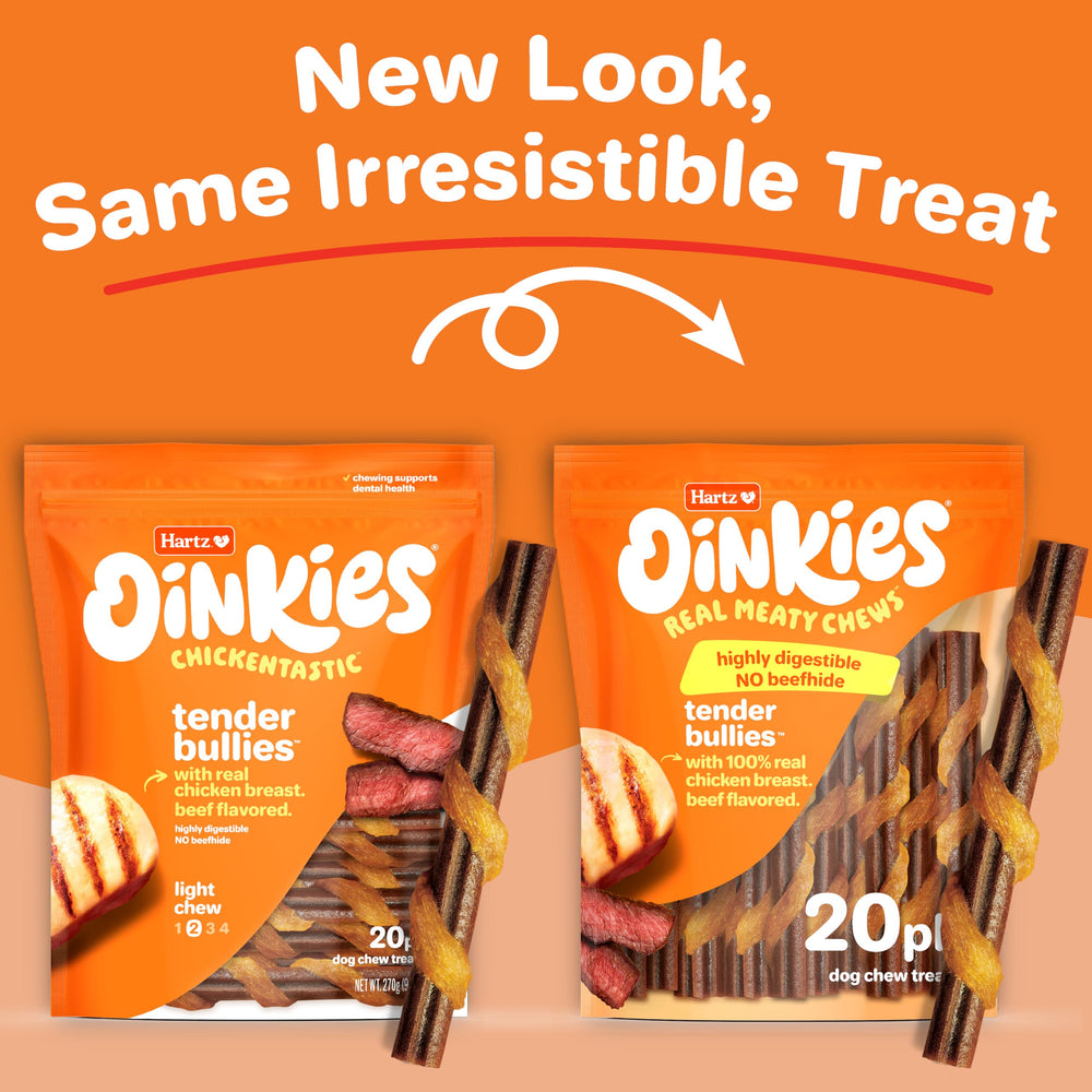 Hartz Oinkies Tender Bullies – texture masticatoire pour mastication soutenue.