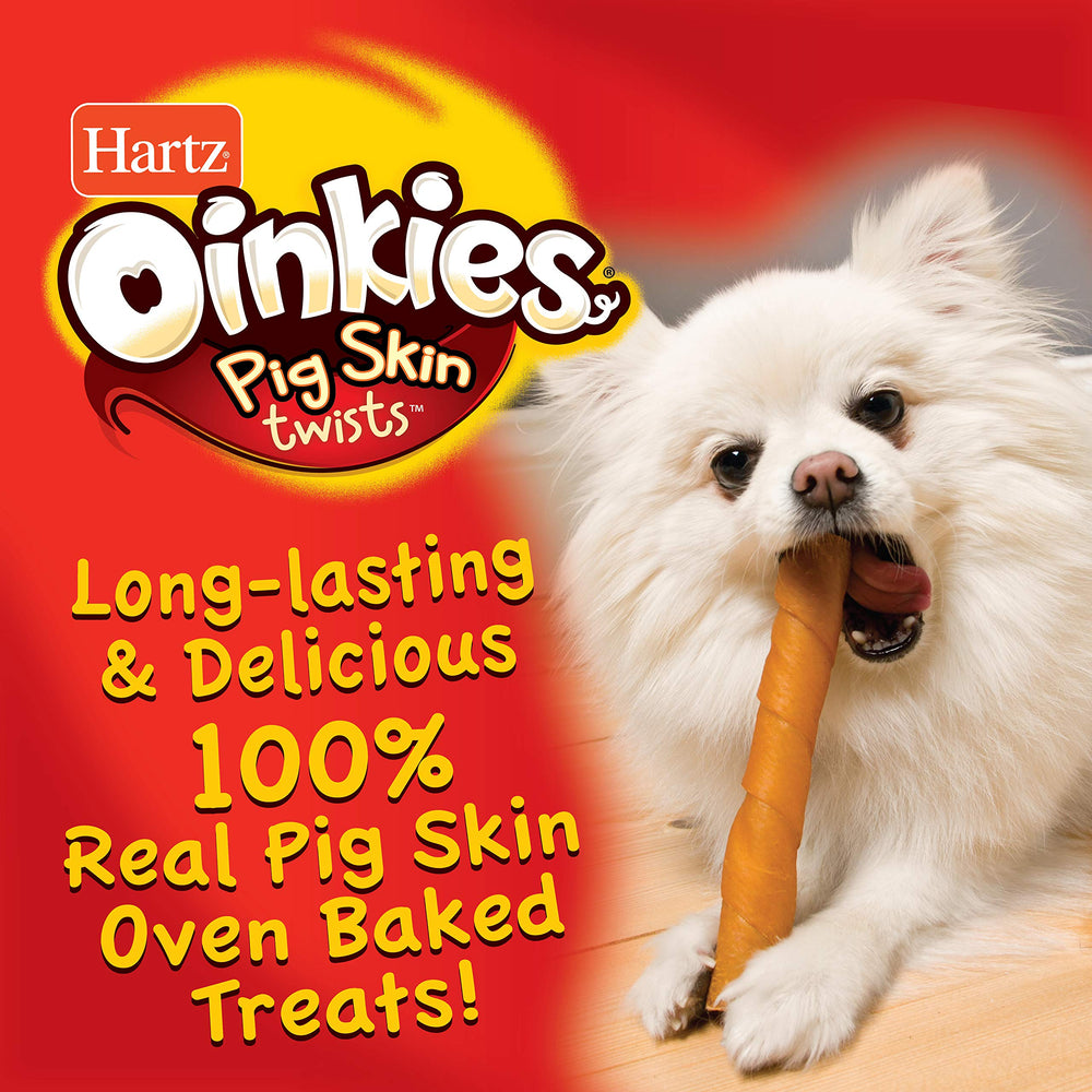 Twists Hartz Oinkies: peau de porc et poulet, texture dentale et mastication régulière