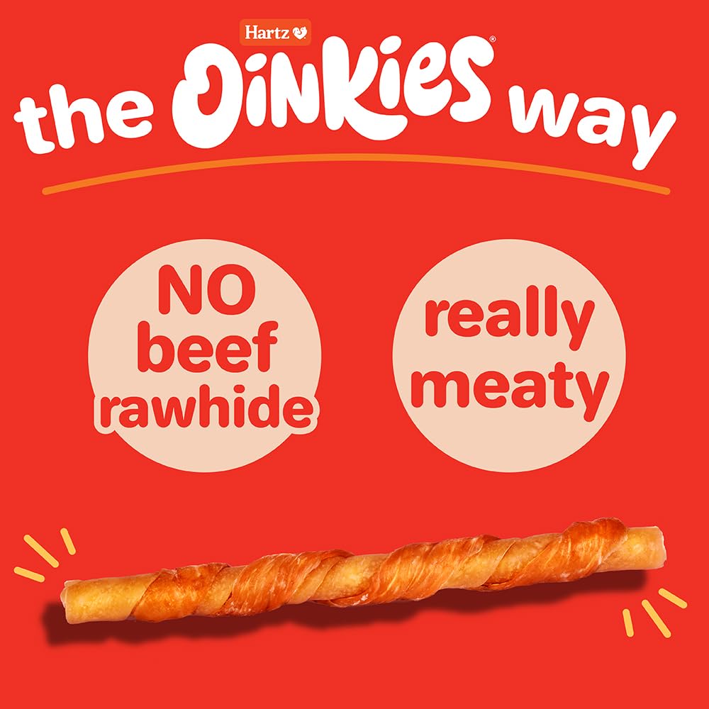 Hartz Oinkies torsades-wrap-bacon – texture authentique et goût bacon apprécié.