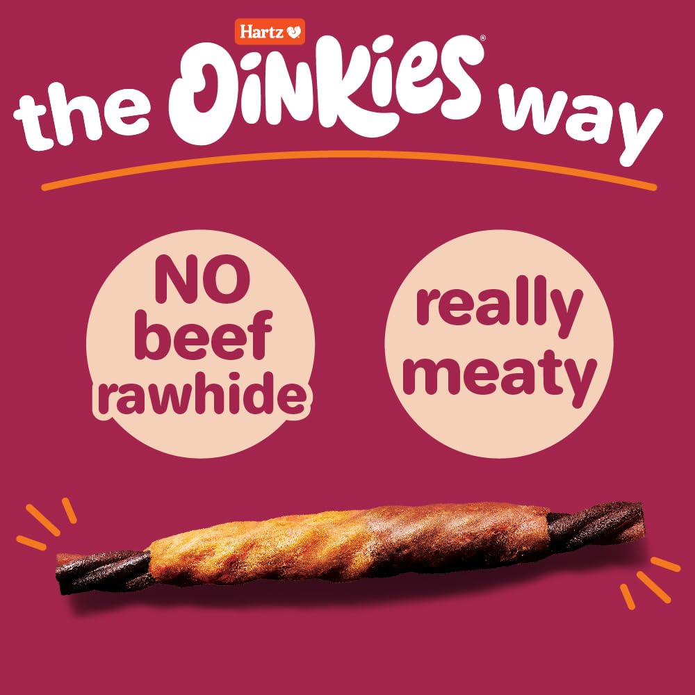 Hartz Oinkies Tranches Tendres patate douce et carottes, ingrédients naturels.