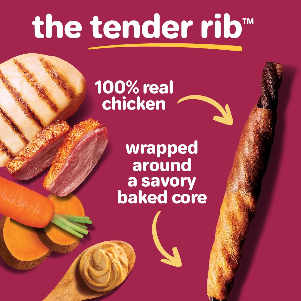 Hartz Oinkies Tranches Tendres poulet et canard réels, texture agréable.