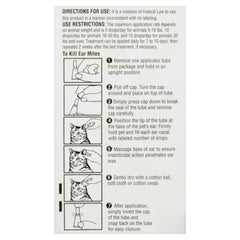Hartz traitement mites oreilles chat - emballage simple et informations utiles.