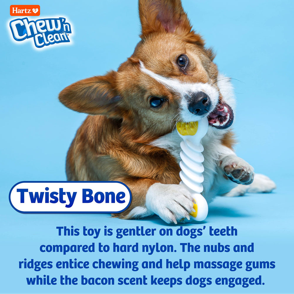Hartz Twist Bone petite, massage gencives pour un confort buccal pendant le jeu.