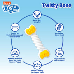 Hartz Twist Bone petite, texture extrême, masse les gencives pour une expérience de jeu agréable.