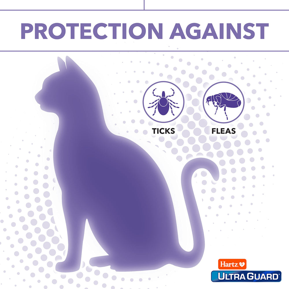 Hartz UltraGuard adapté aux adultes et chatons 12 semaines et plus.