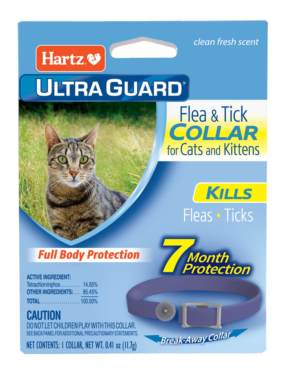 Hartz UltraGuard collier antiparasitaire pour chats, protection durable.