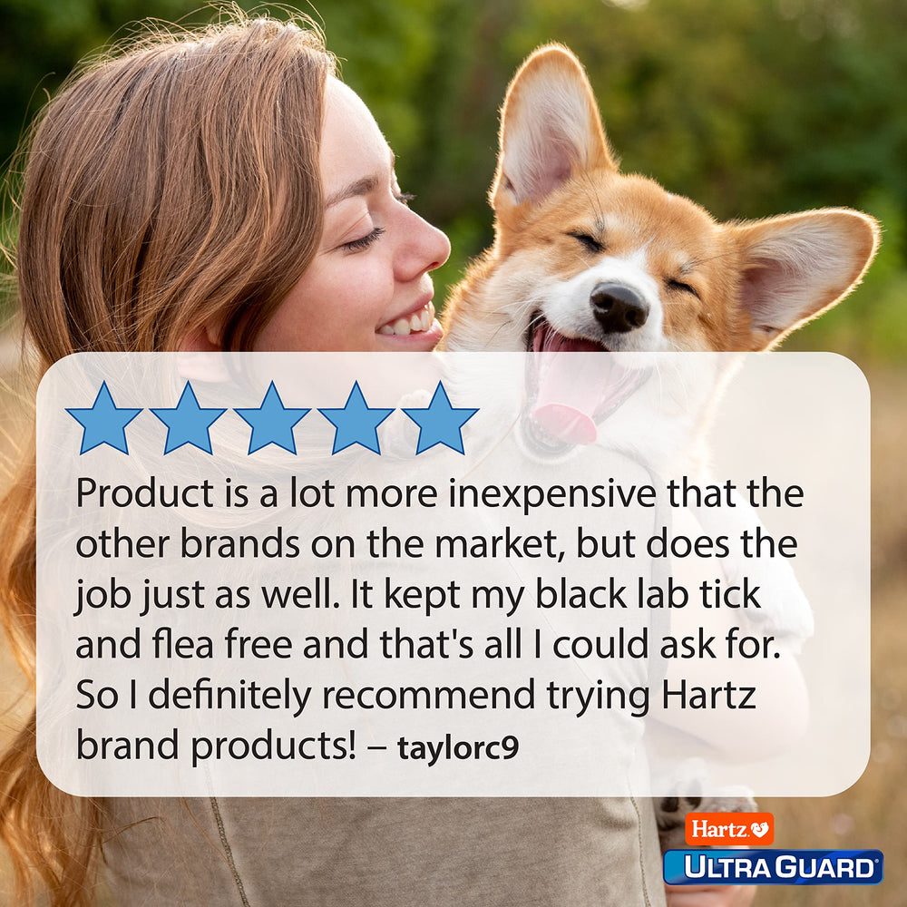 Hartz UltraGuard contre-puces-tiques, protection anti-parasites efficace et rapide.