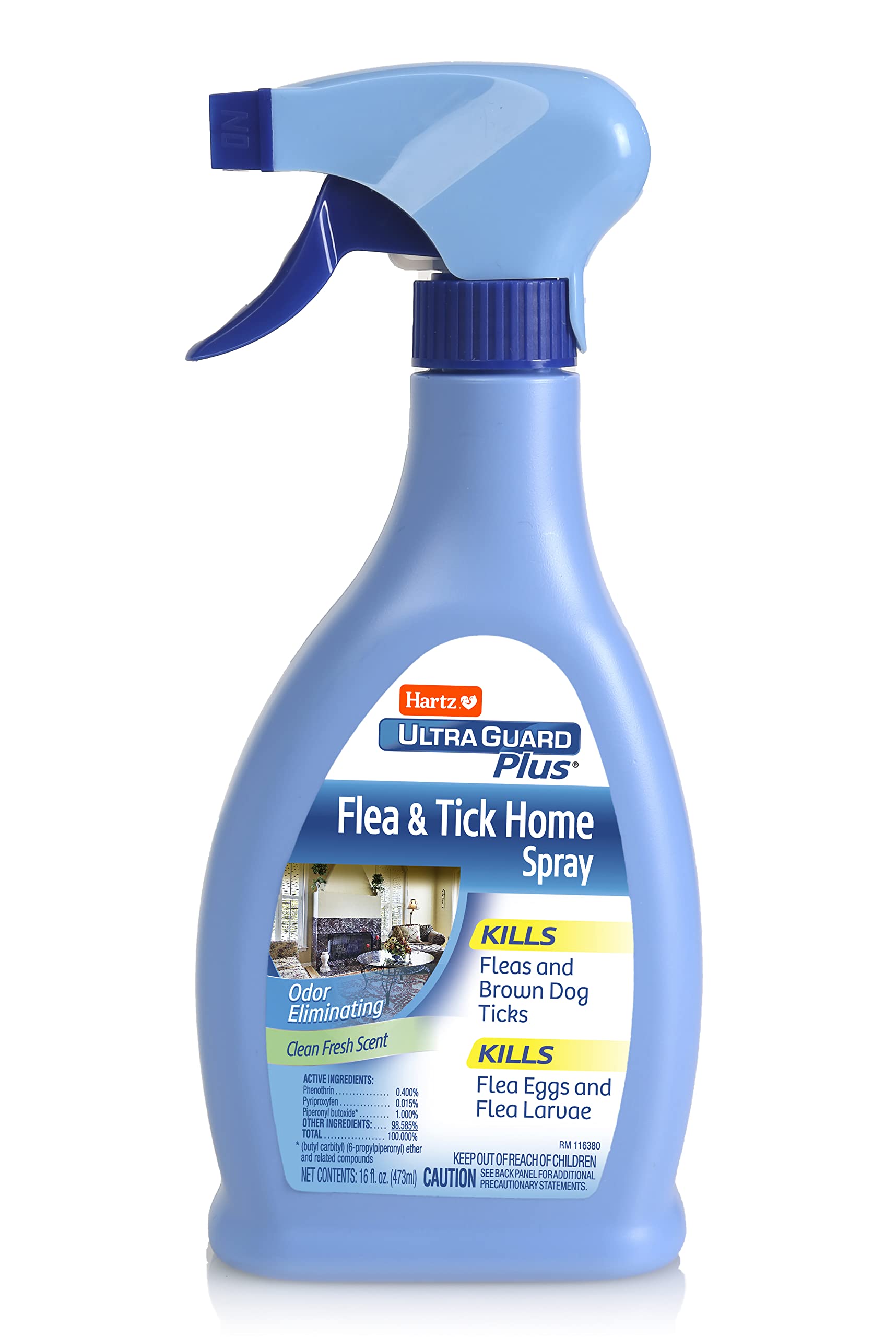 Hartz UltraGuard Plus pulvérisateur maison, efficace contre puces et tiques.